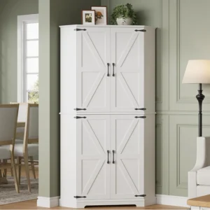 Farmhouse Corner Pantry Cabinet