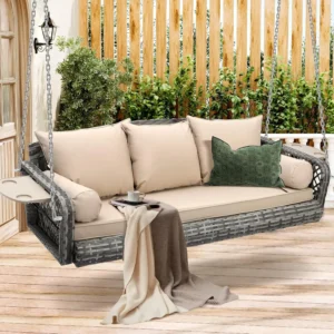 3-Seat Wicker Porch Swing