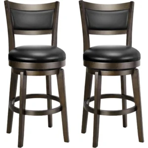 Swivel Faux Leather Barstools