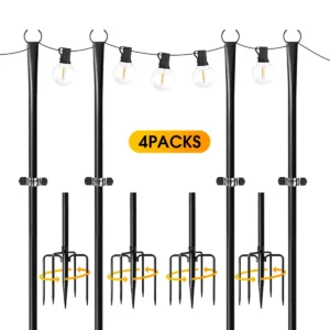 Metal String Light Poles